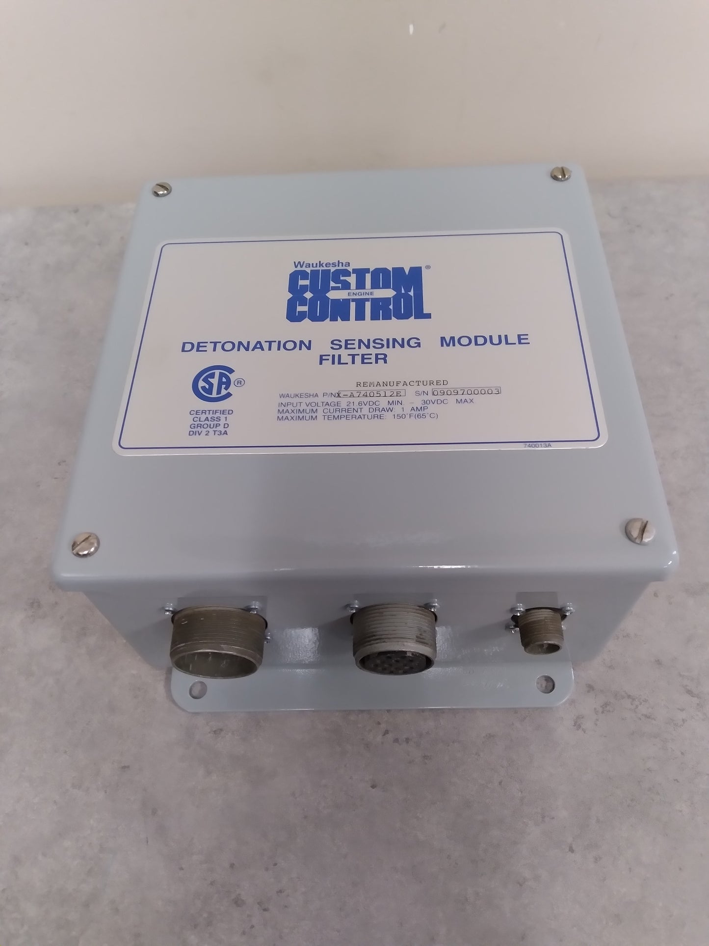 REMANUFACTURED WAUKESHA X-A740512E DETONATION SENSING MODULE