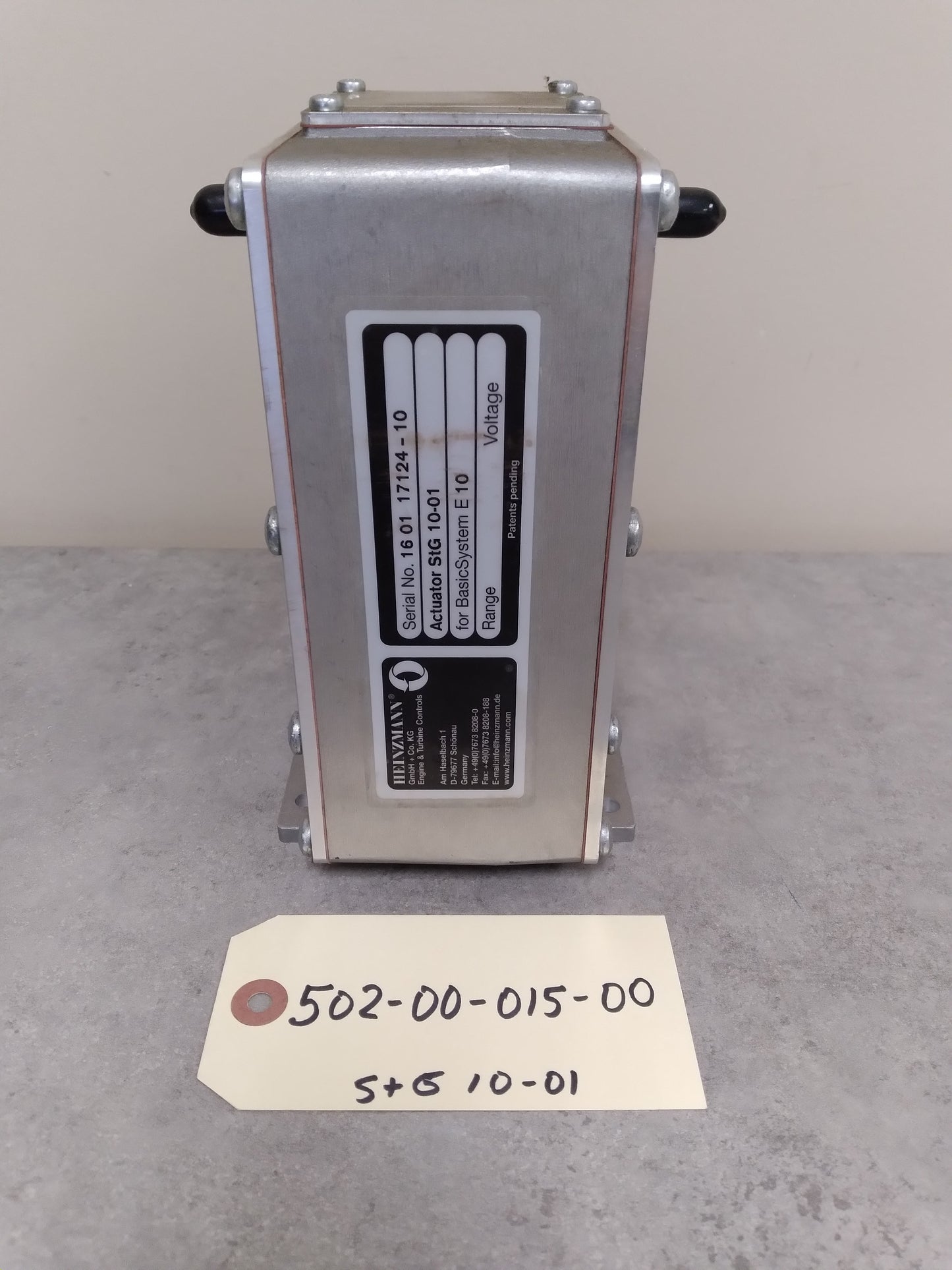 HEINZMANN 502-00-015-00 STG10 ELECTRIC ACTUATOR