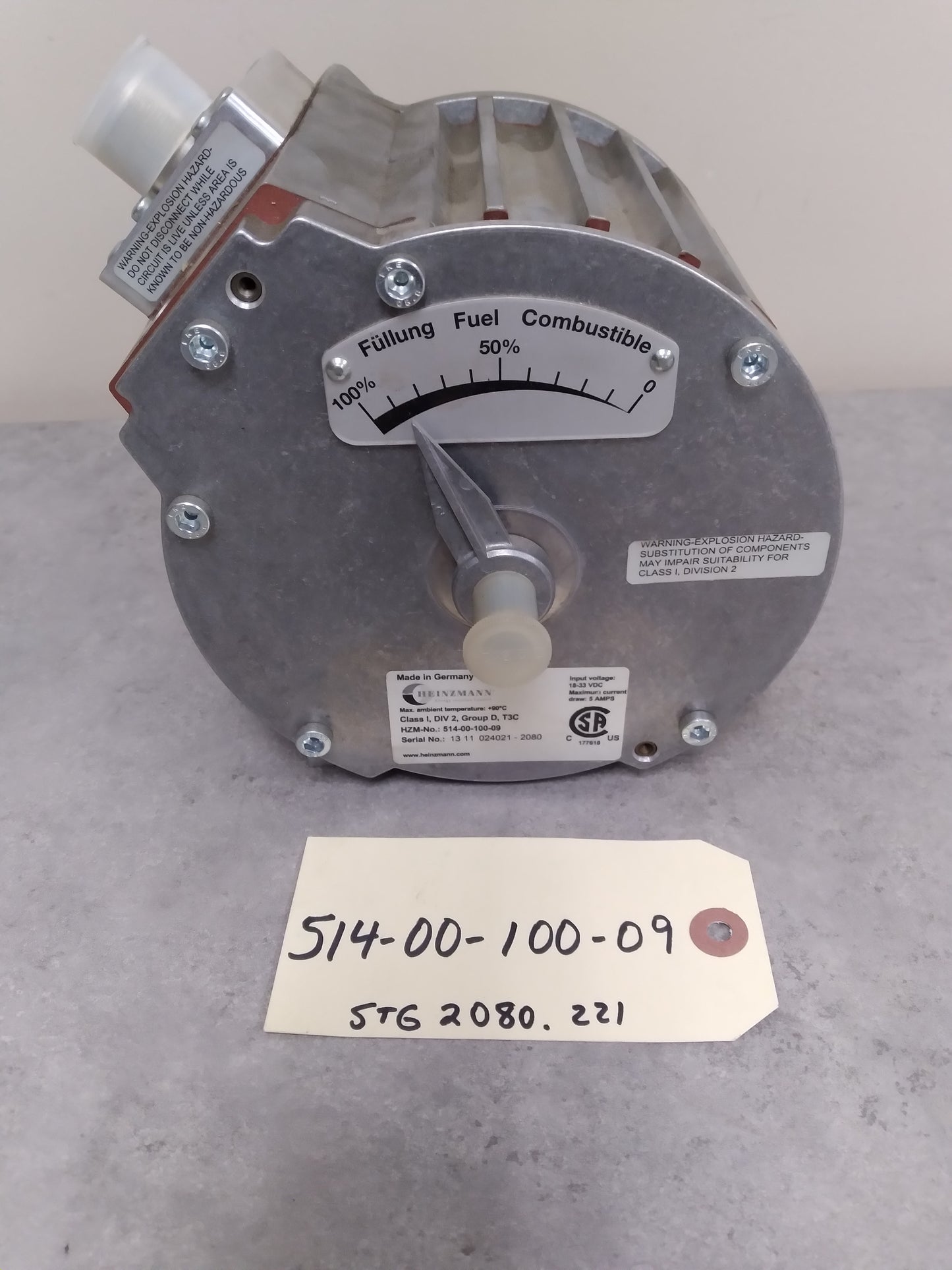 HEINZMANN 514-00-100-09 STG2080.221 ACTUATOR