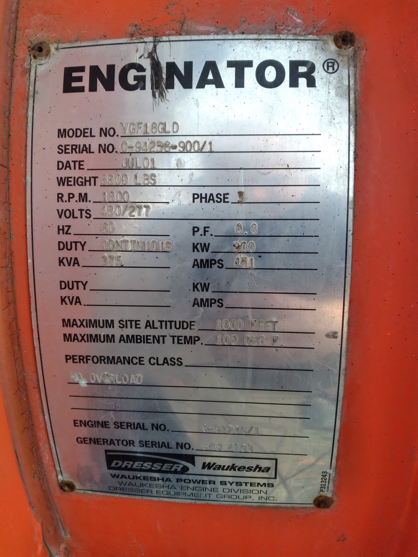 300 kw - LS Alternator, 480 V AC