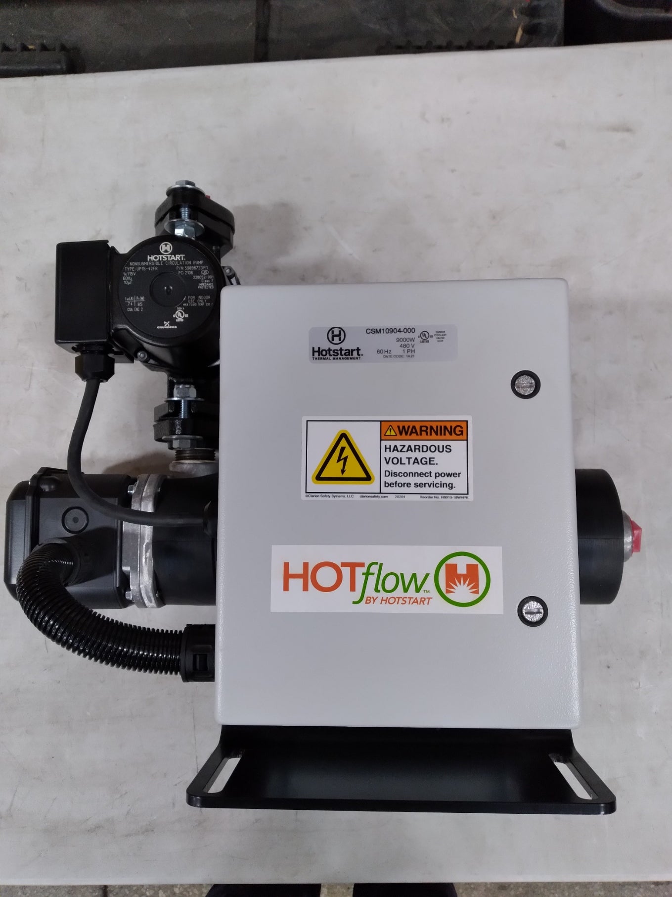 Good Working Used Hot Start Hot Flow CSM10904-000 480v Style B Engine Block Heater