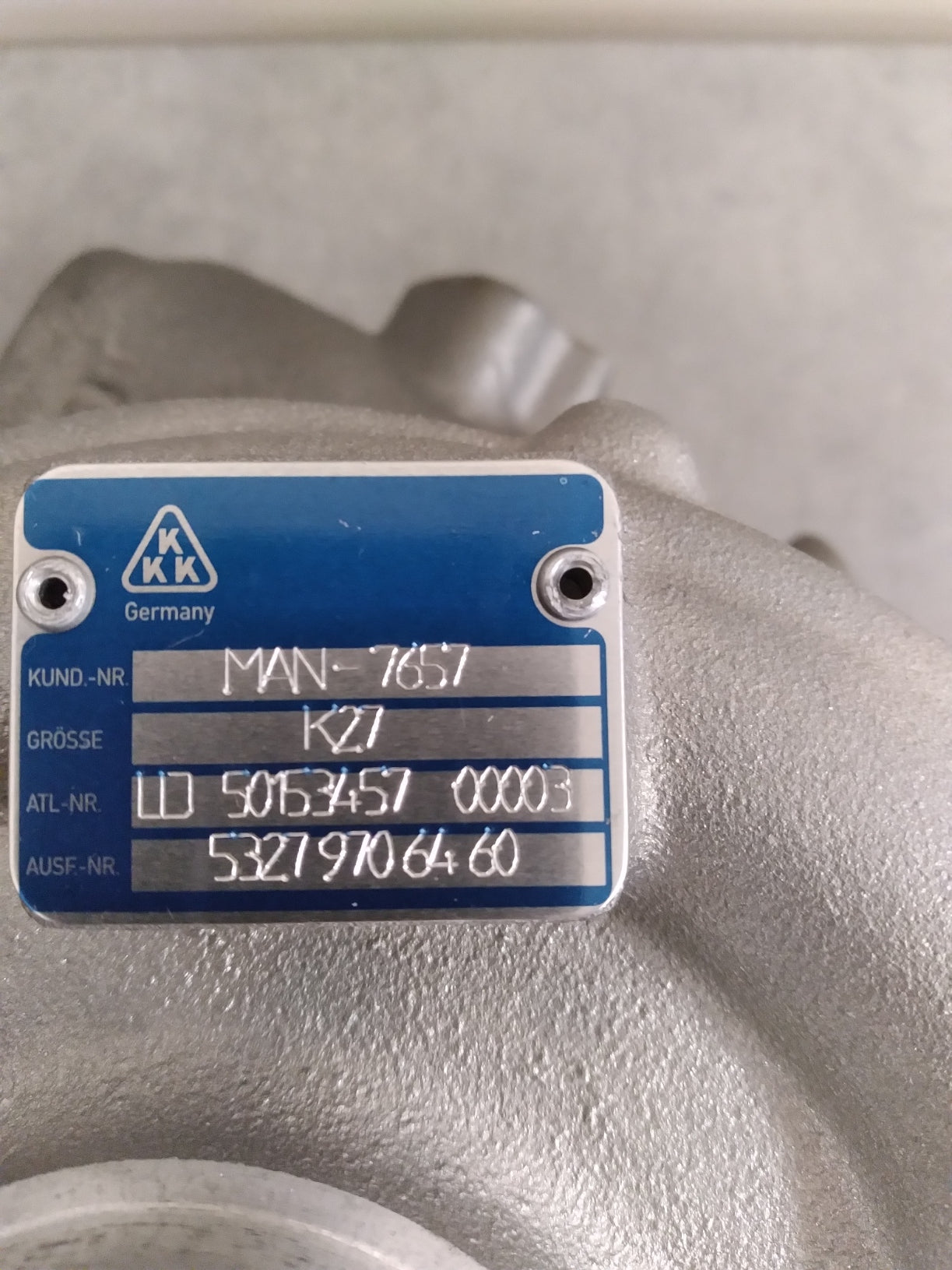 NEW MAN 51.09100.7657 TURBOCHARGER