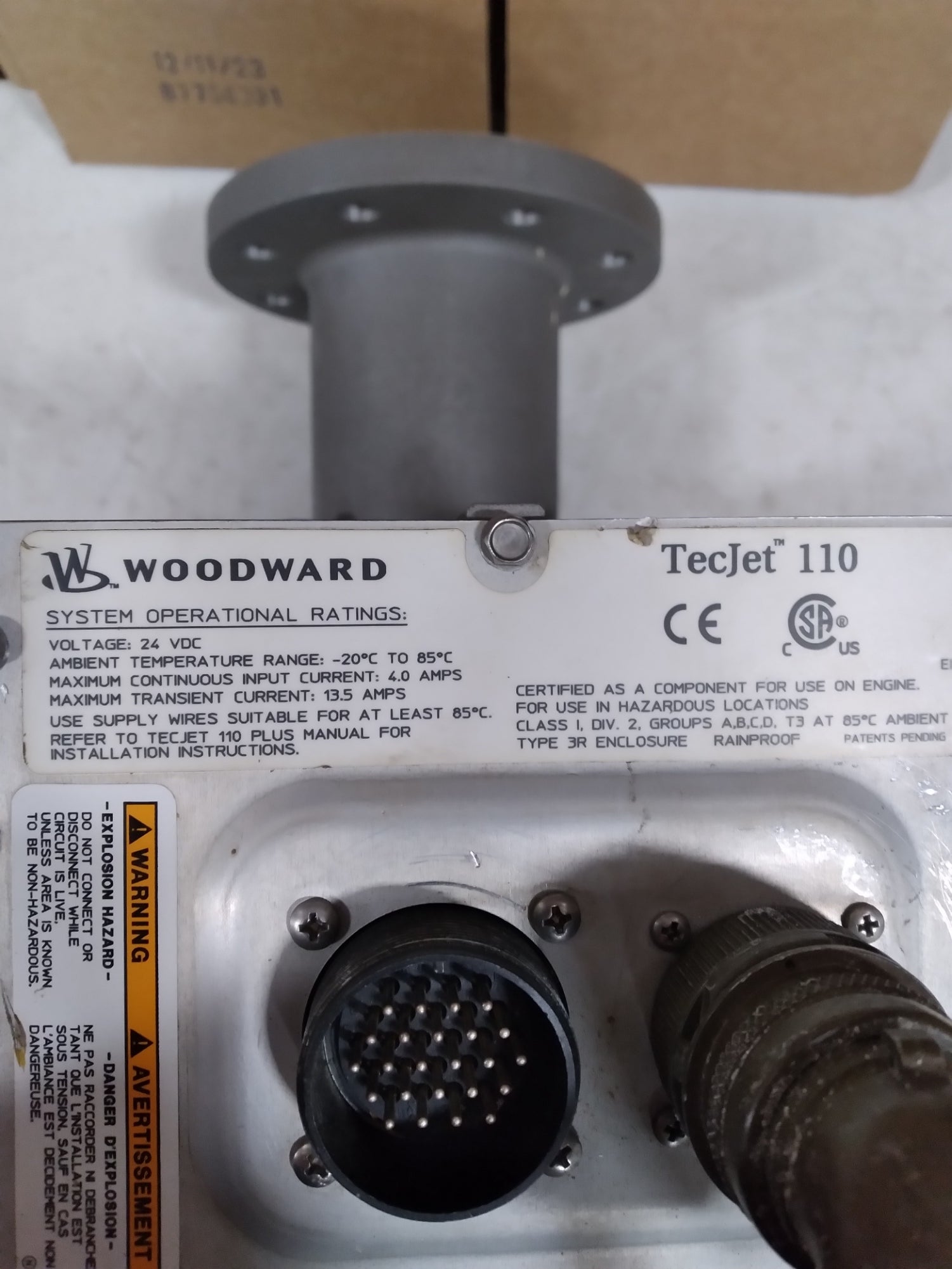 REBUILT WOODWARD TECJET 8407-523 FUEL METERING VALVE