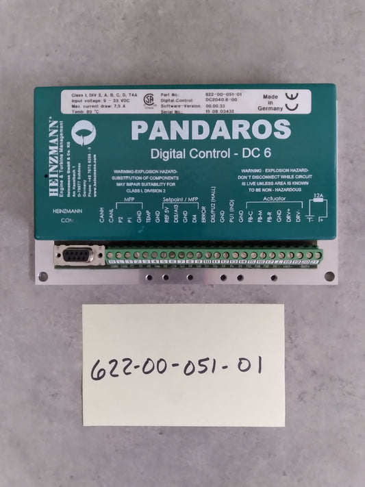 HEINZMANN 622-00-051-01 PANDAROS DC6 CONTROLLER