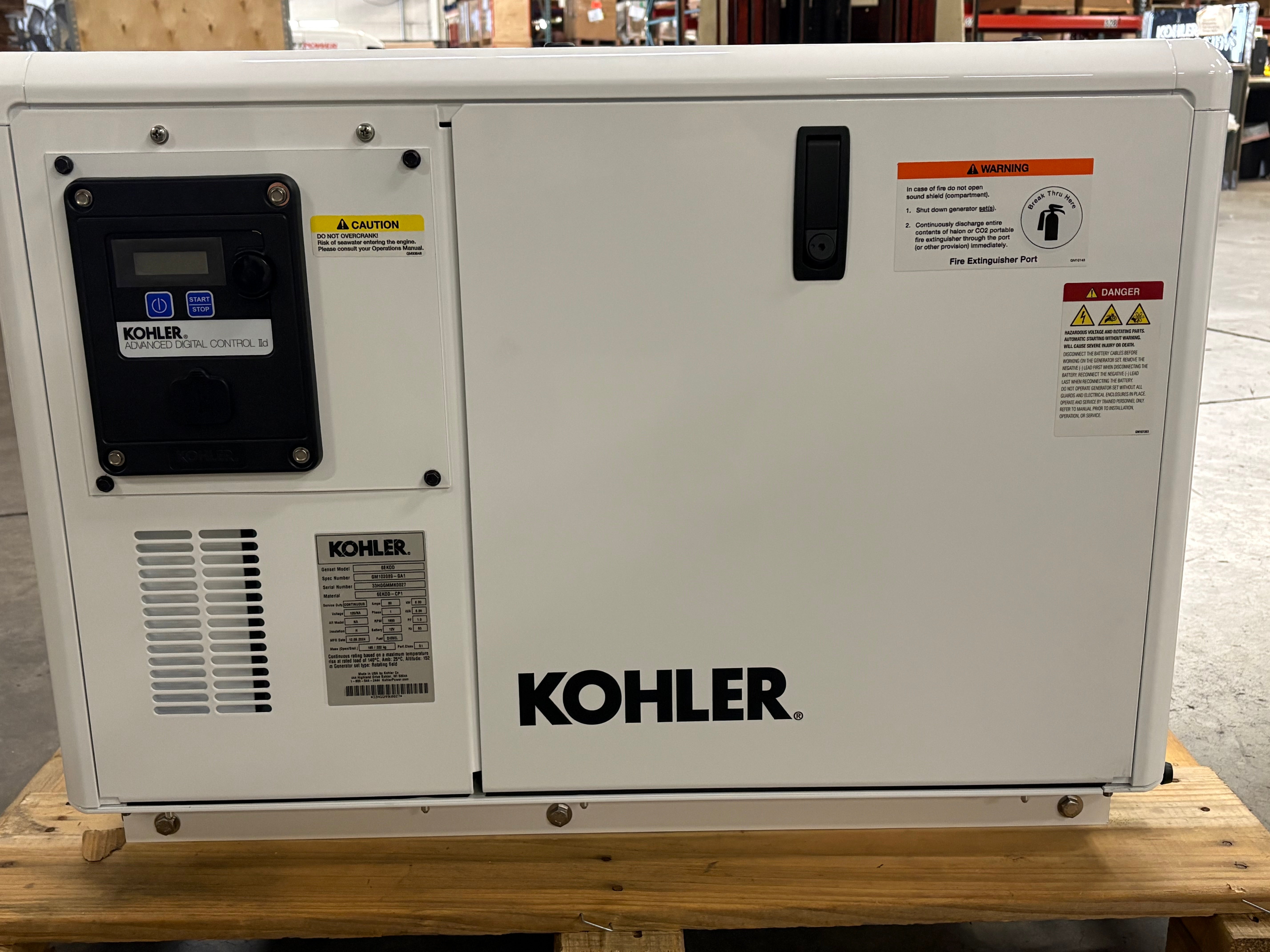 Kohler 6EKOD 6kw Marine Diesel Generator