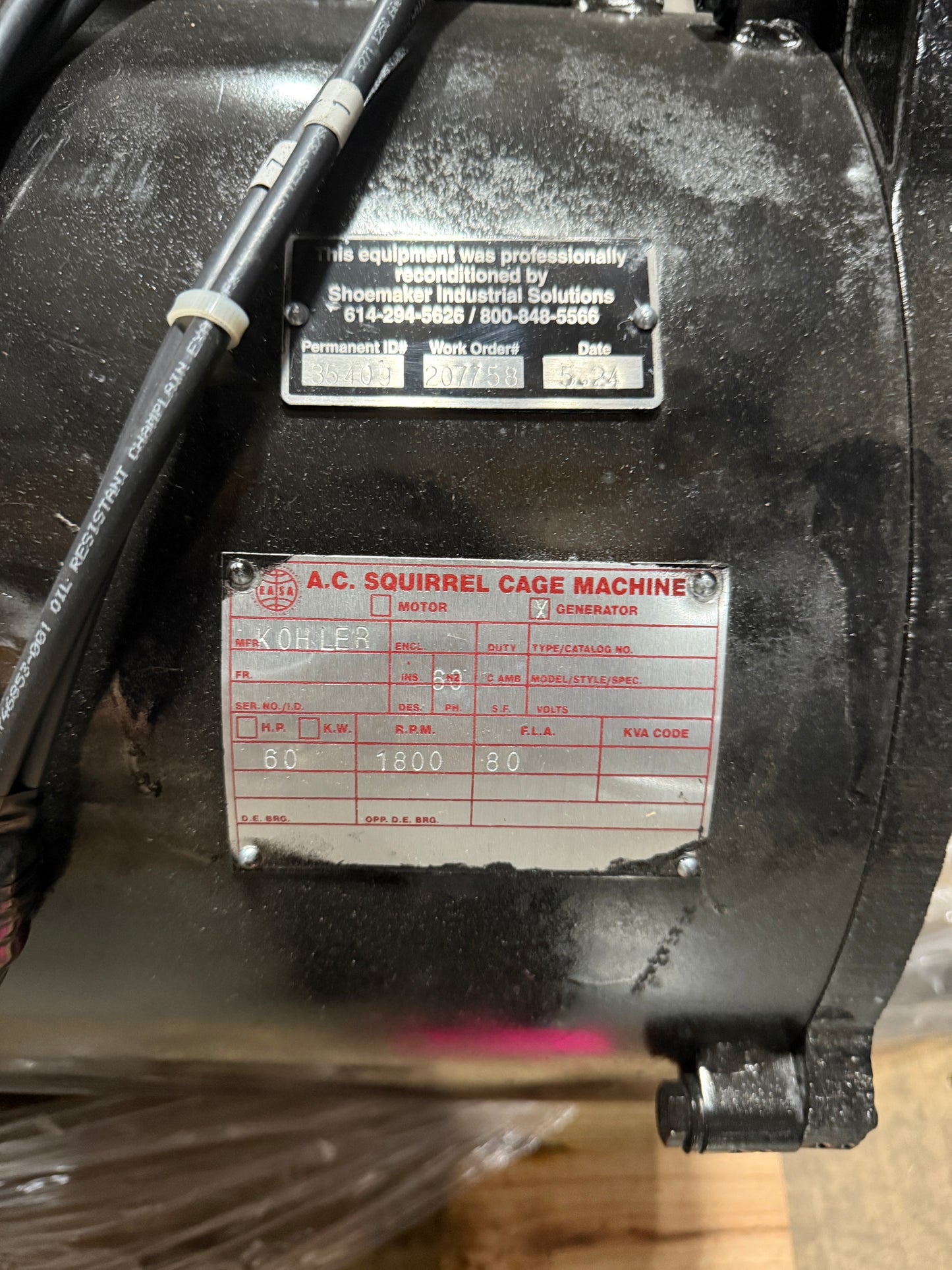 60 kw - Kohler Alternator A-276463