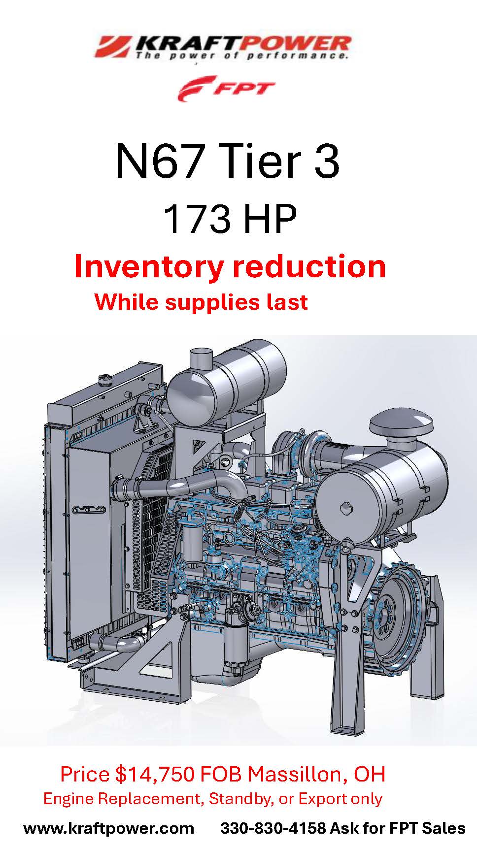 FPT N67 Diesel Power Unit 173hp