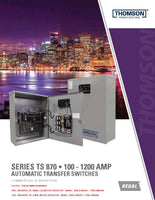 1000 Amp - Thomson Automatic Transfer Switch, Model: TS873A1000B1AE