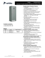 Kohler Transfer Switch, 150 Amp, 208 Volt, Programmed Transition