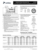 Rehlko/Kohler KD1000 1mw Diesel Generator with Enclosure