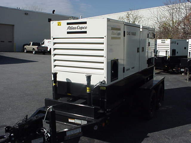 Atlas Copo 100 KW Diesel Generator Set, Trailer Mounted Rental Unit