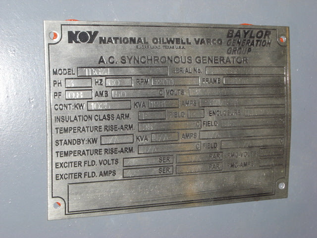 1050 KW TGBZ1 Alternator