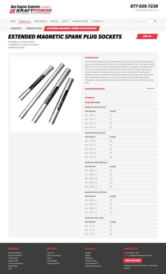 Extended Reach Spark Plug Sockets